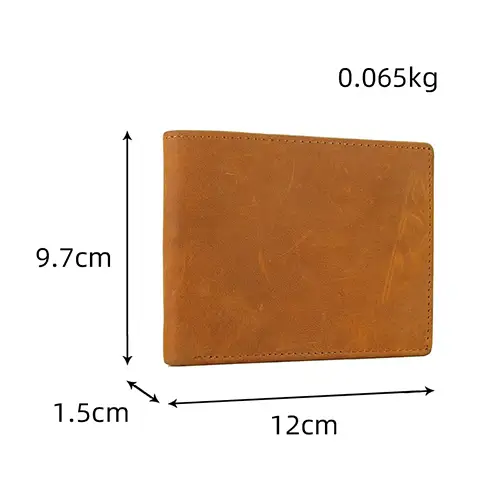 Classic Slim Leather Wallet with ID Window